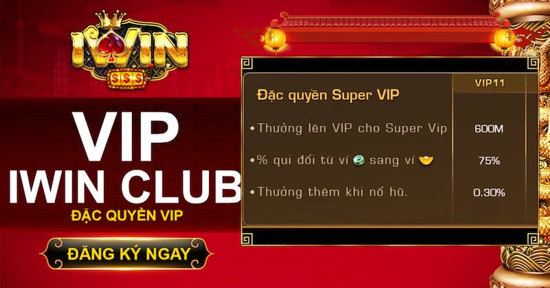 15 cấp độ vip và các quyền lợi khác nhau tại iwin club