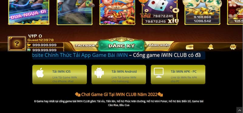 Chơi iwin club trên điện thoại IOS hay Iphone
