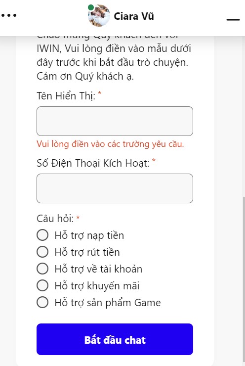 cung cấp thông tin hỗ trợ iwin club